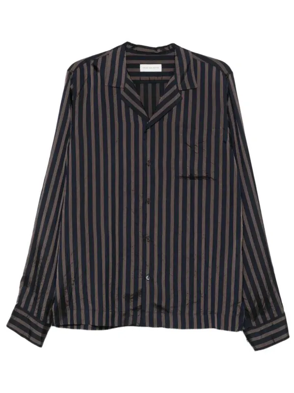 Carly Striped Cupro Shirt made by Dries Van Noten