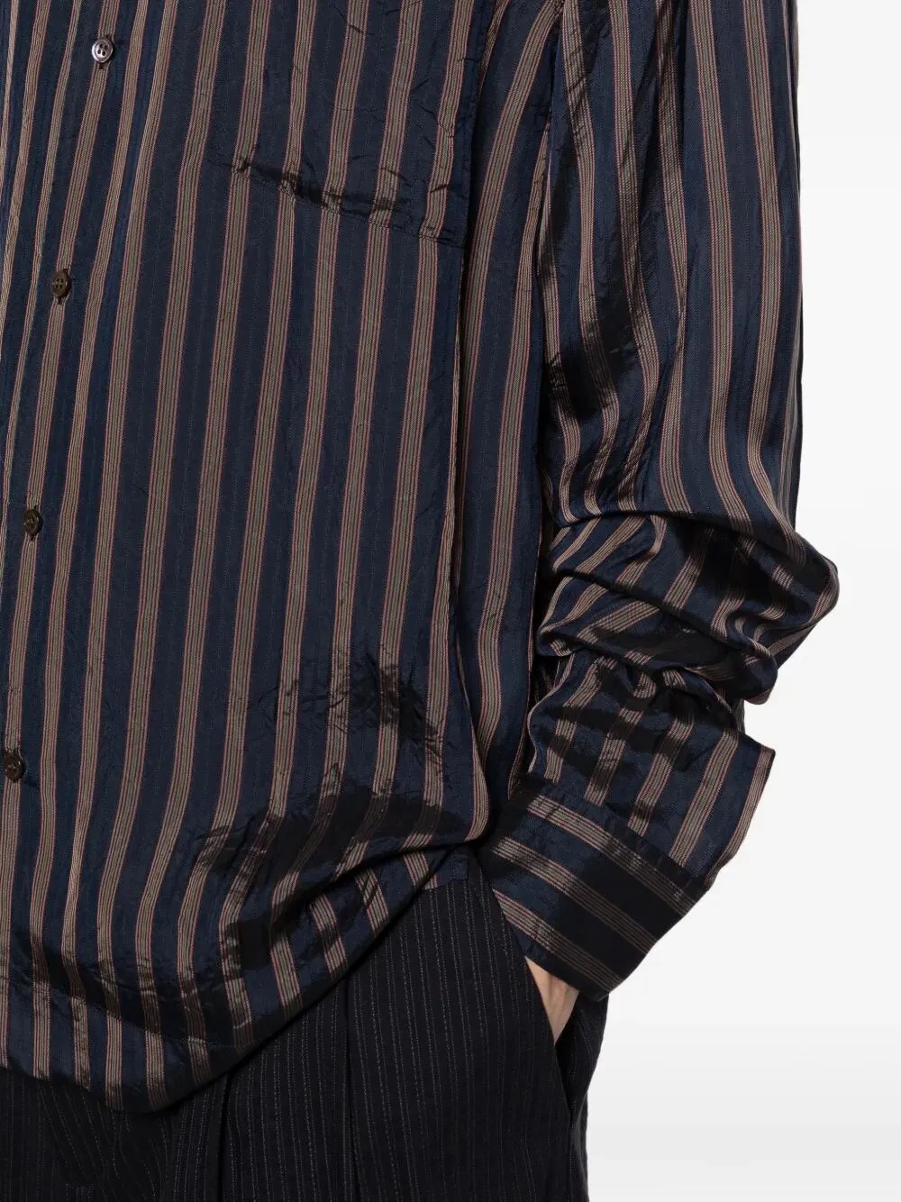 Carly Striped Cupro Shirt sold by Wanan Luxury product image thumbnail 5
