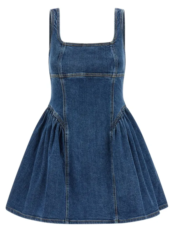 Denim Mini Dress Dresses Blue sold by Wanan Luxury