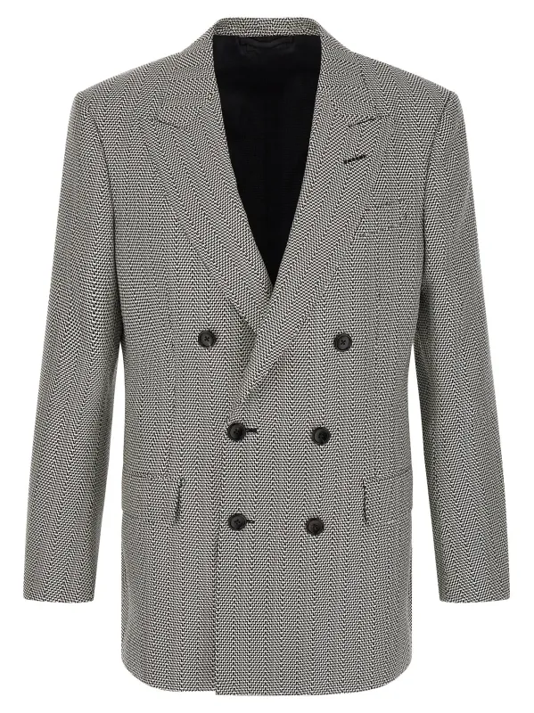 Jacquard Blazer White/Black made by Tom Ford