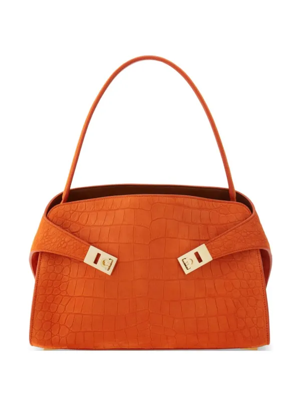 Hug Small Leather Tote Bag made by Salvatore Ferragamo