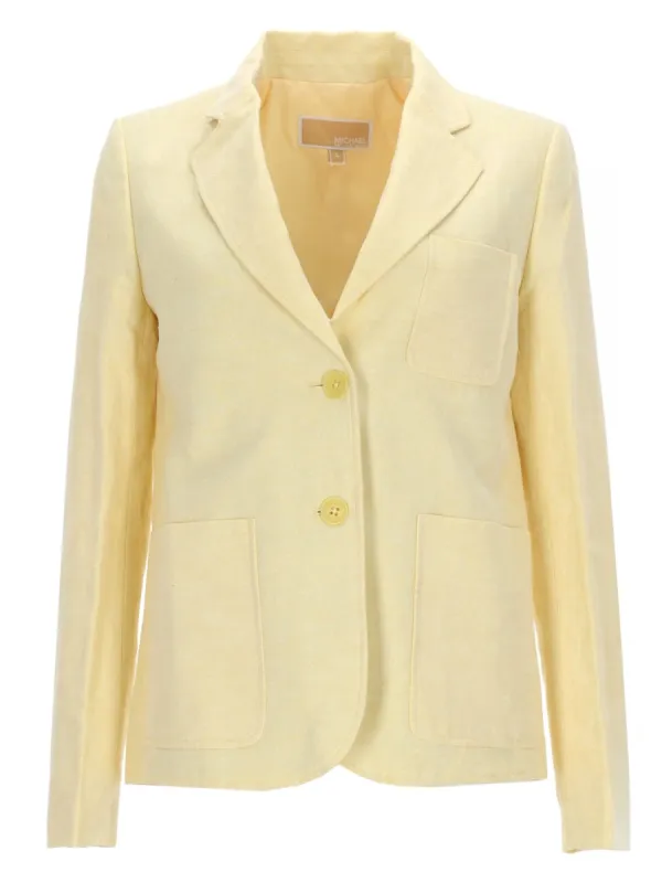 Single-Breasted Linen Blazer made by Michael Kors