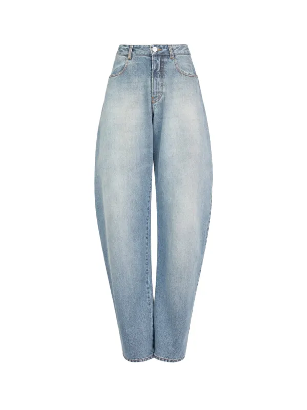 Faded Blue Denim Jeans made by Alaia