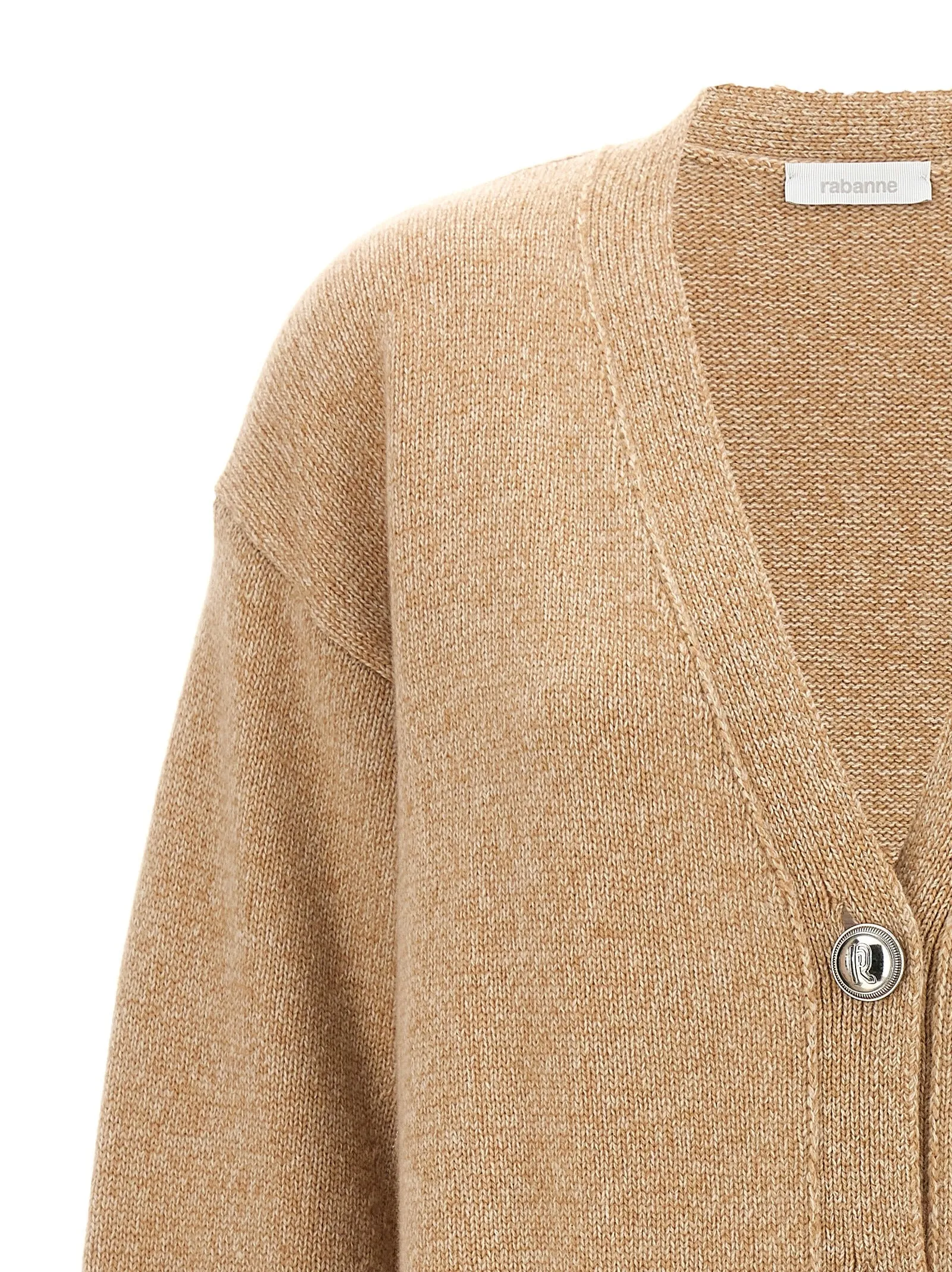 Logo Button Cardigan Sweaters And Cardigans Beige sold by Wanan Luxury product image thumbnail 3