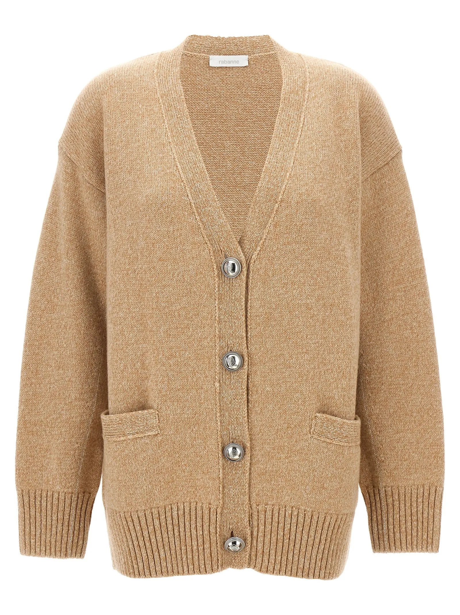 Logo Button Cardigan Sweaters And Cardigans Beige sold by Wanan Luxury
