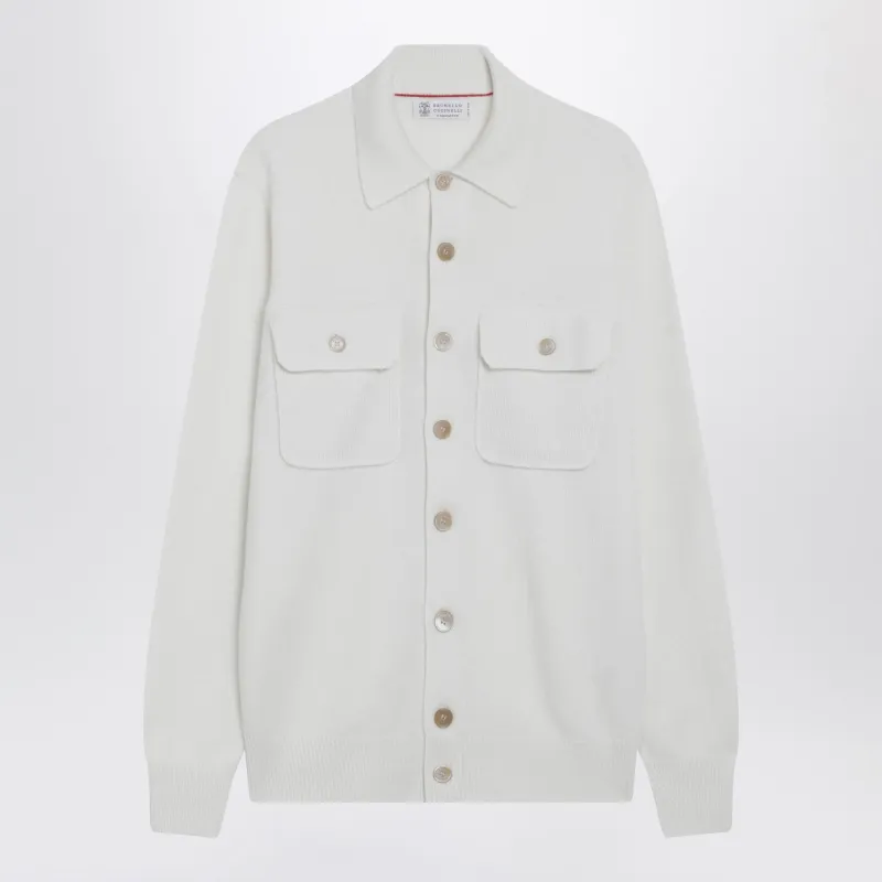 White Cashmere Cardigan made by Brunello Cucinelli