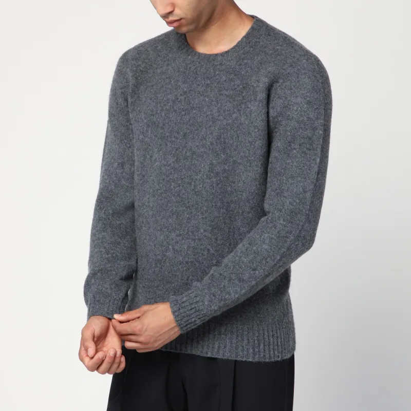 Grey Lambswool Sweater made by Drumohr