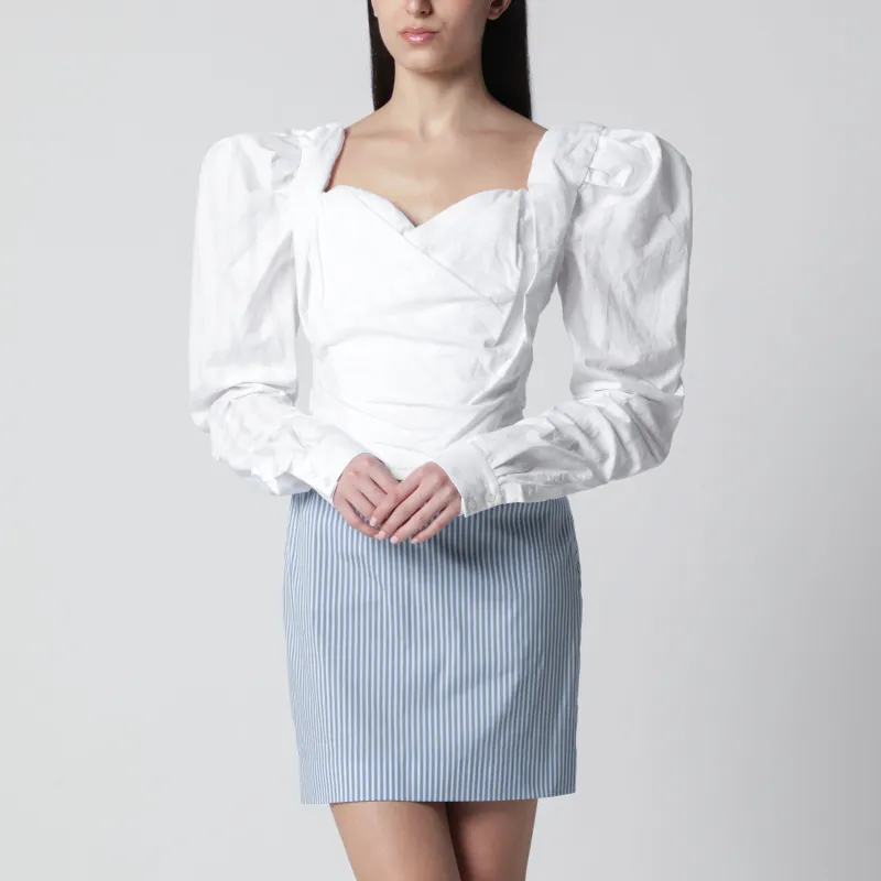 Sunday Corset Top In White Cotton made by Vivienne Westwood