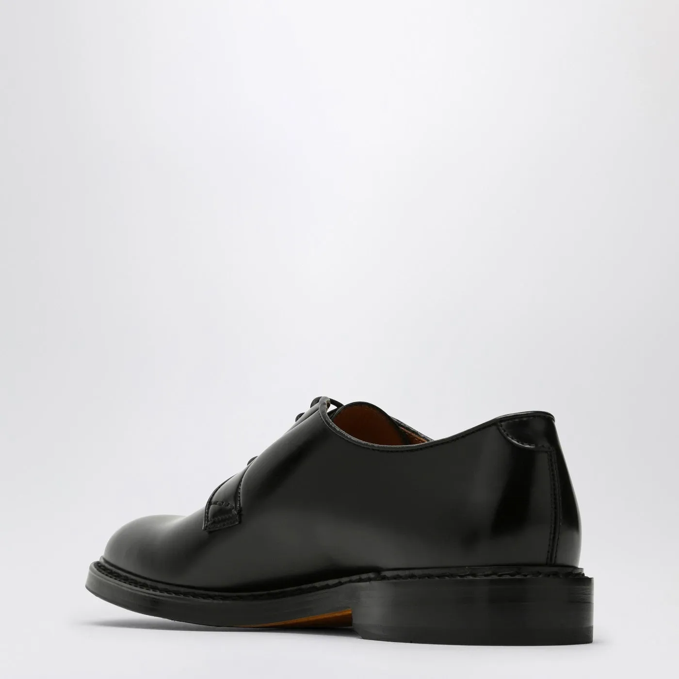 Black Leather Lace-Up sold by Wanan Luxury product image thumbnail 2