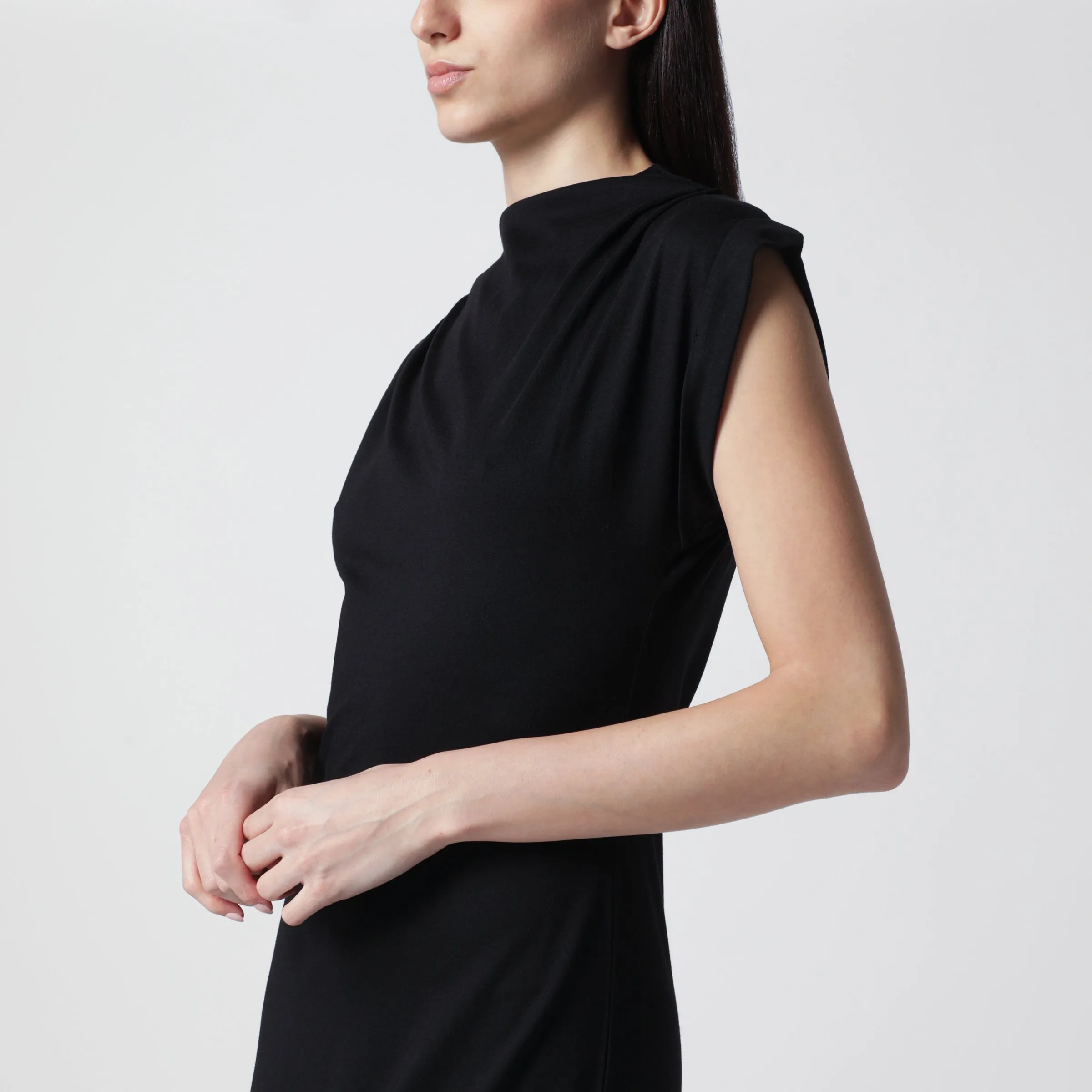 Alix Black Cotton-Blend Dress sold by Wanan Luxury product image thumbnail 2