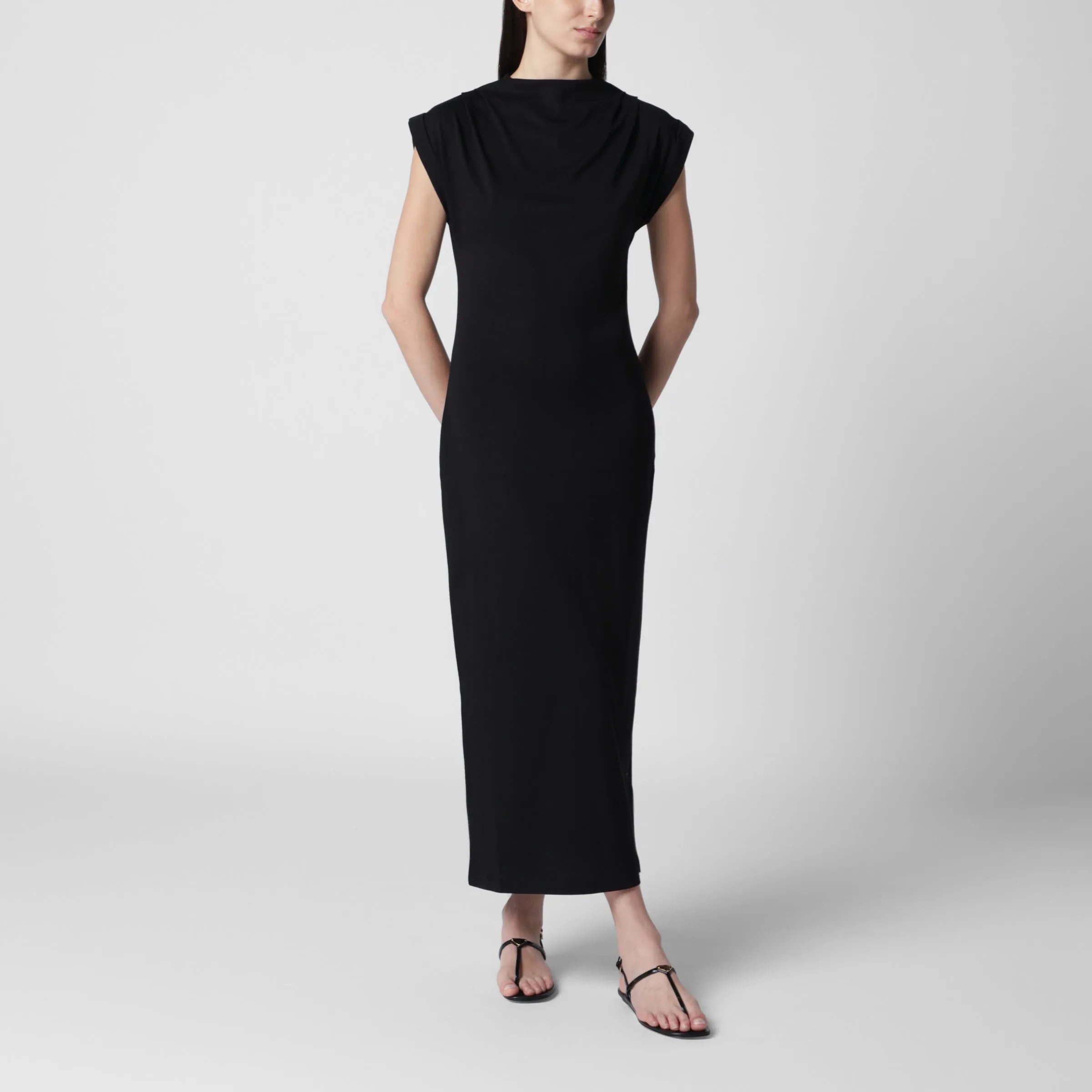 Alix Black Cotton-Blend Dress sold by Wanan Luxury