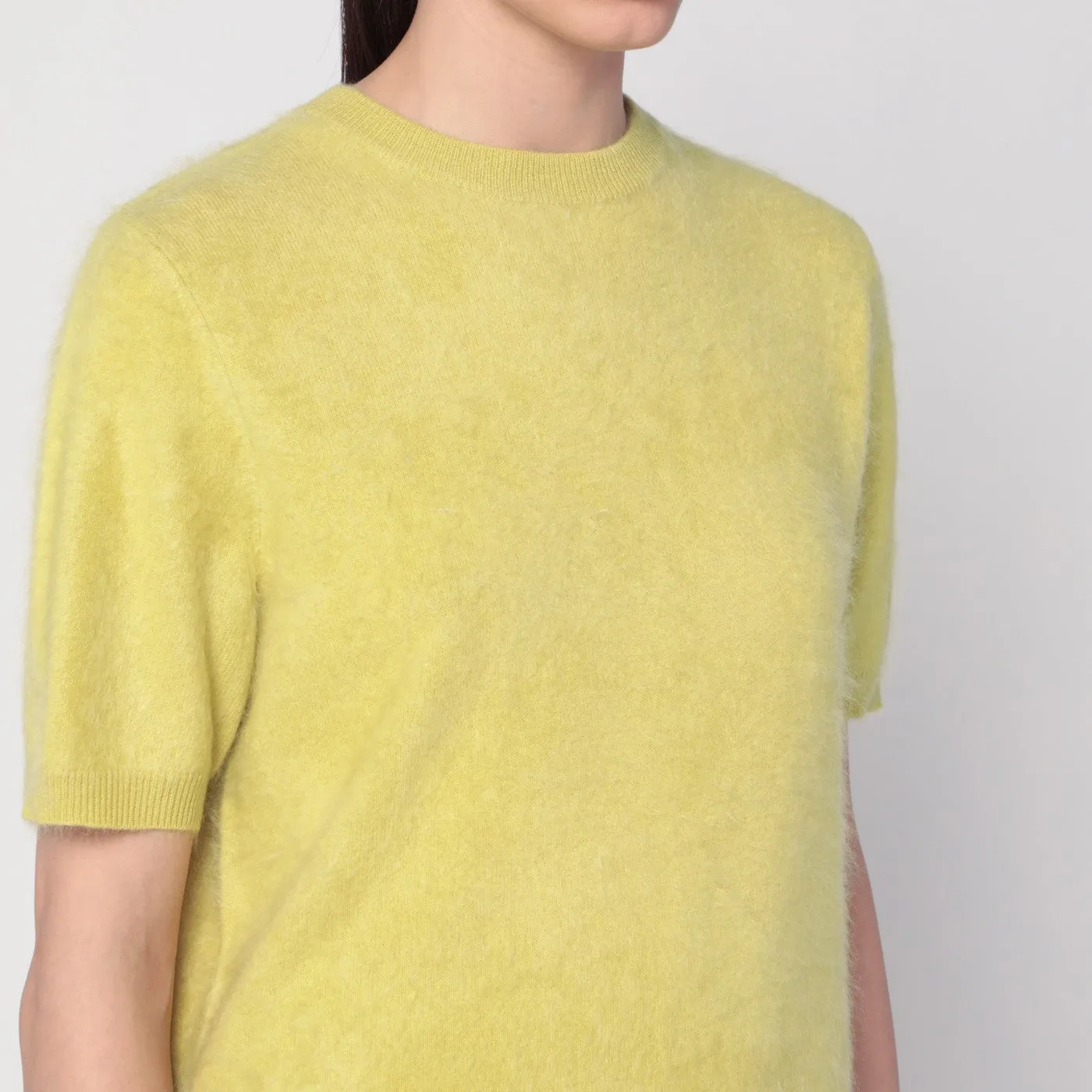 Lime-Coloured Brushed Cashmere Sweater sold by Wanan Luxury product image thumbnail 2