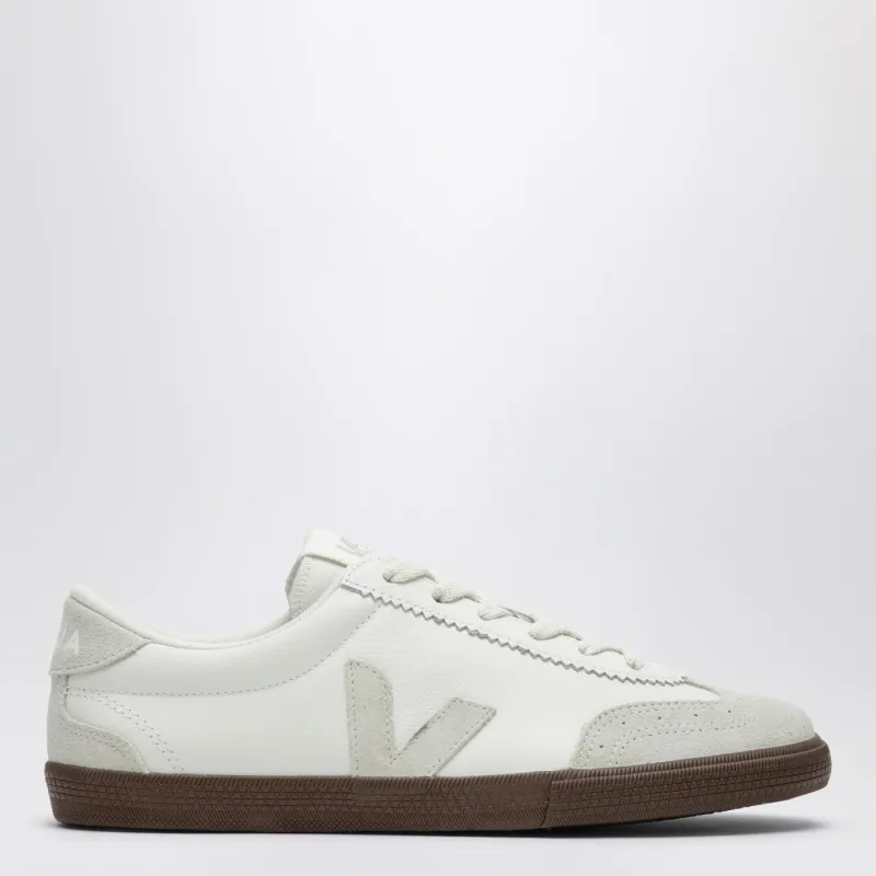 Volley Sneakers In White Leather And Light Beige Suede made by Veja