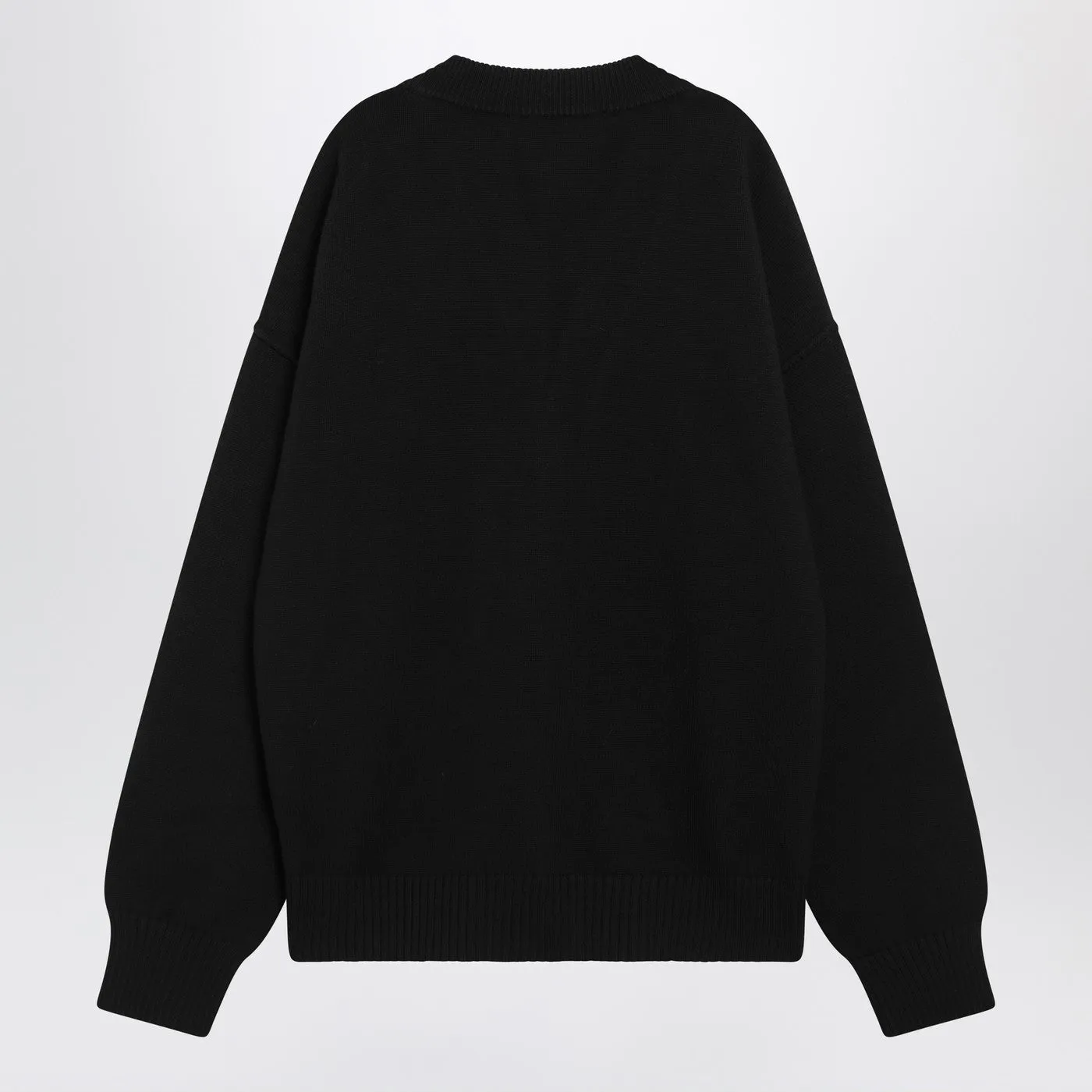 Black Wool Ami De Coeur Cardigan sold by Wanan Luxury product image thumbnail 2