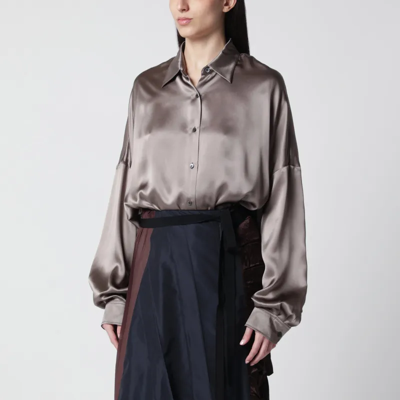 Shirt Taupe Color In Silk made by Dries Van Noten