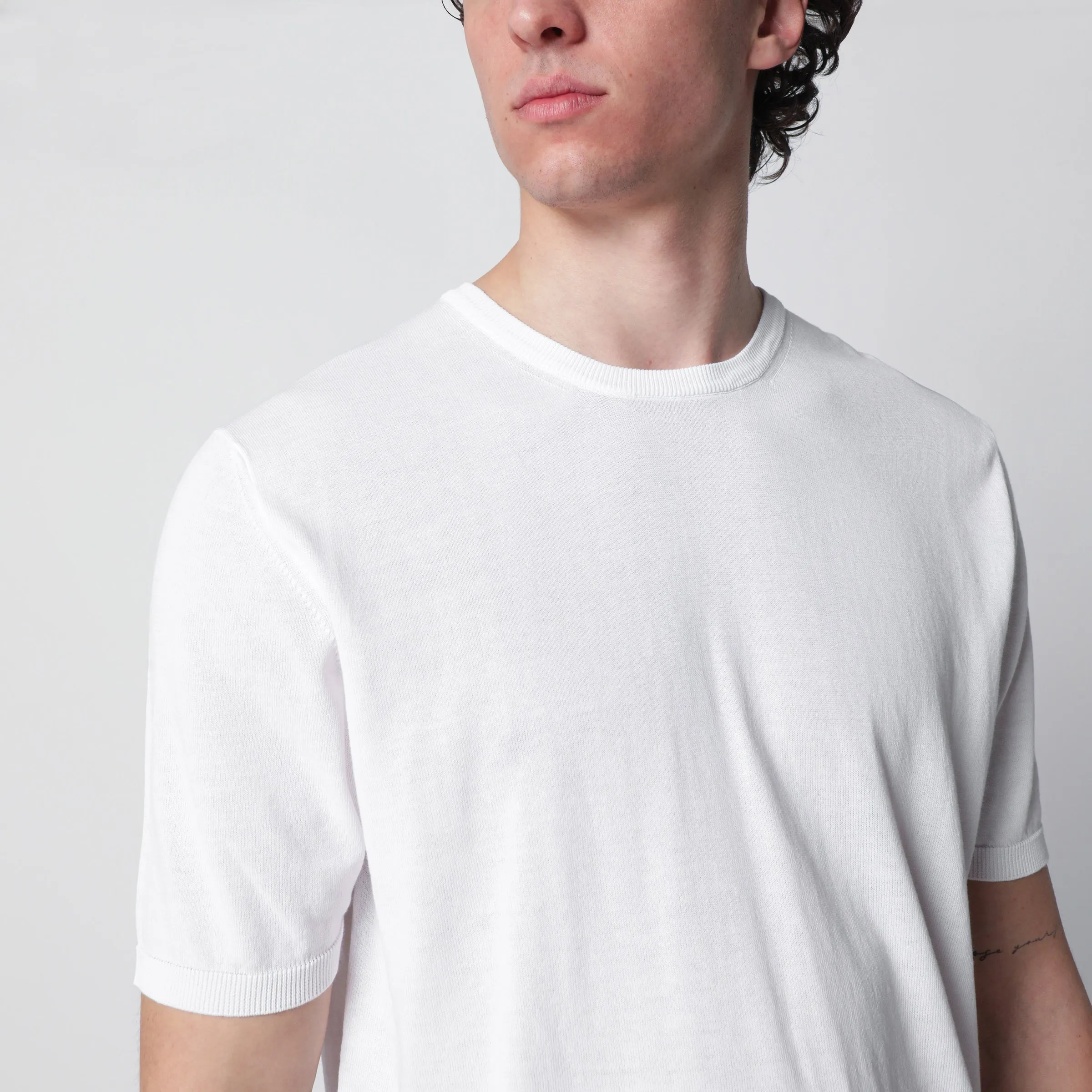 White Cotton Sweater sold by Wanan Luxury product image thumbnail 2