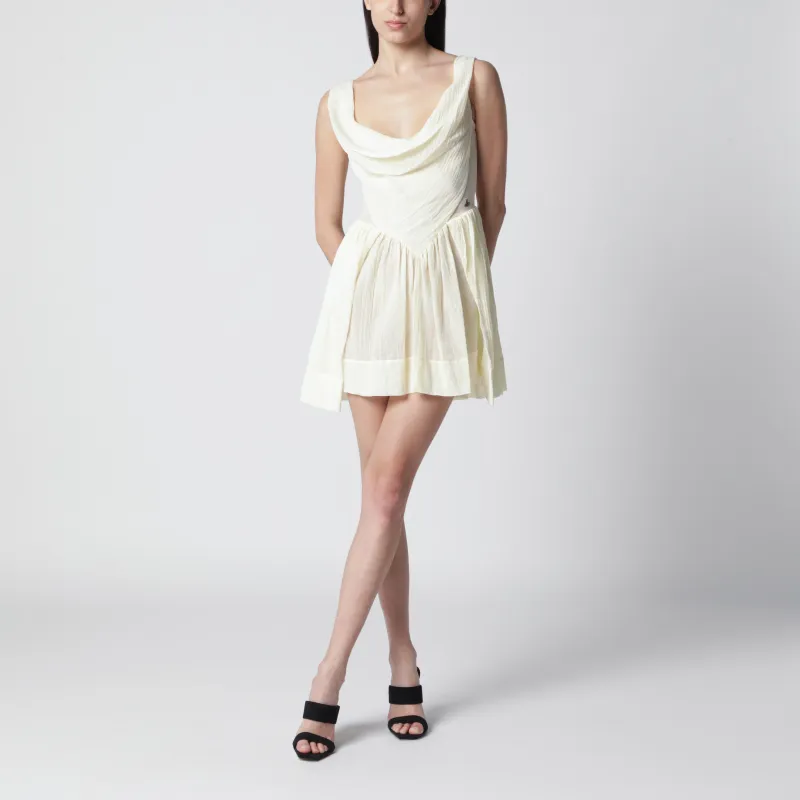 Sunday Mini Dress In Milk-Colored Cotton made by Vivienne Westwood