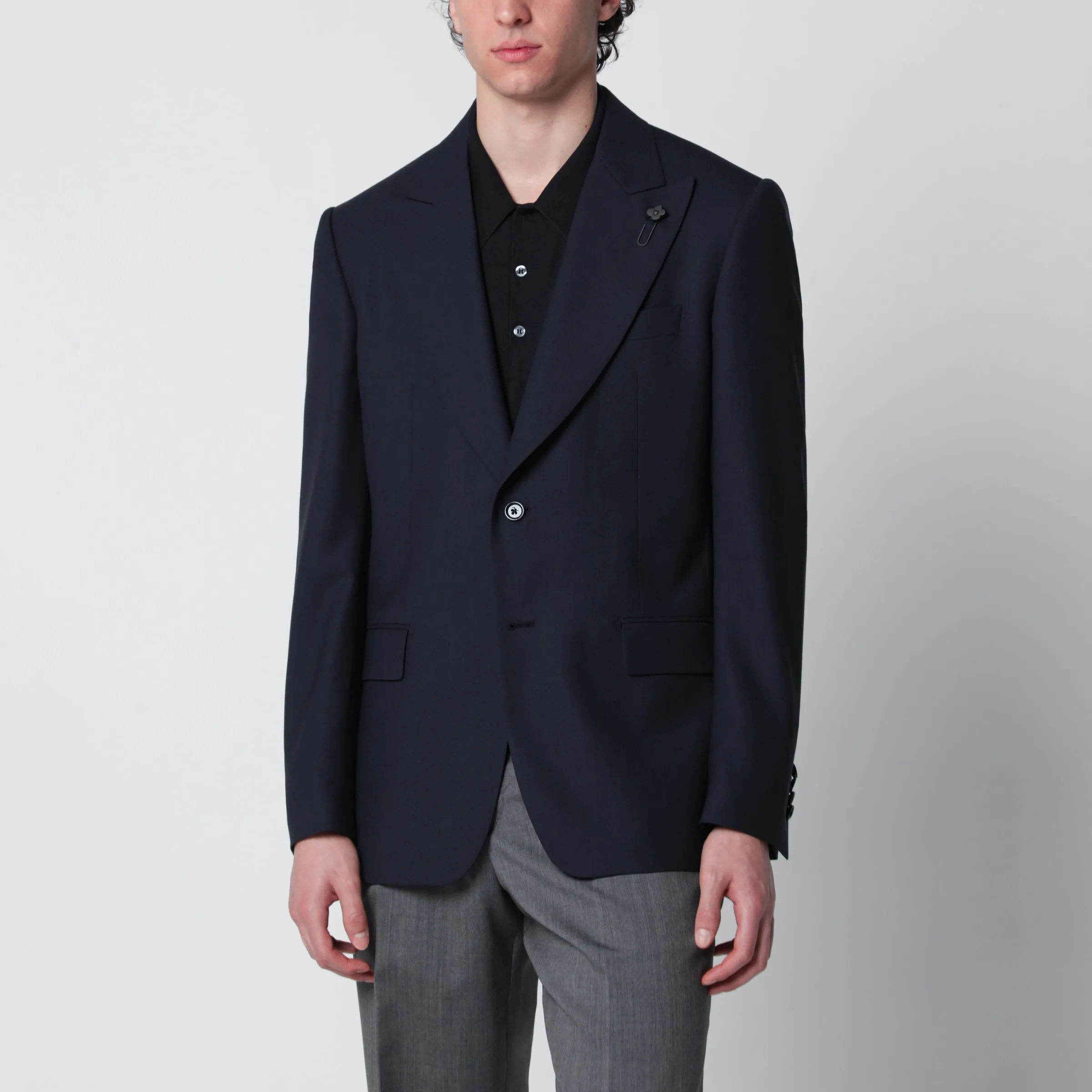 Single-Breasted Blue Wool Jacket sold by Wanan Luxury