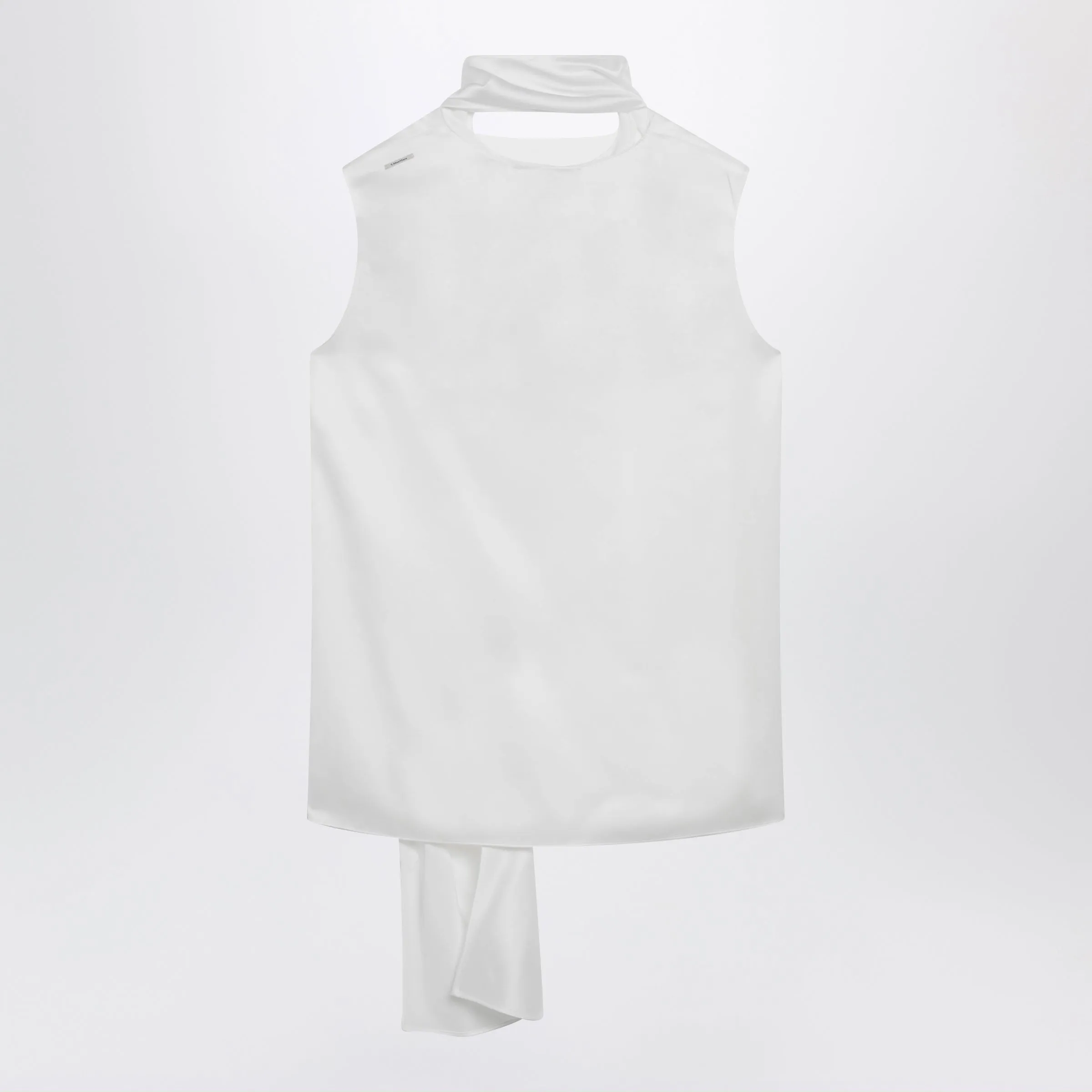 White Silk Satin Top sold by Wanan Luxury product image thumbnail 2