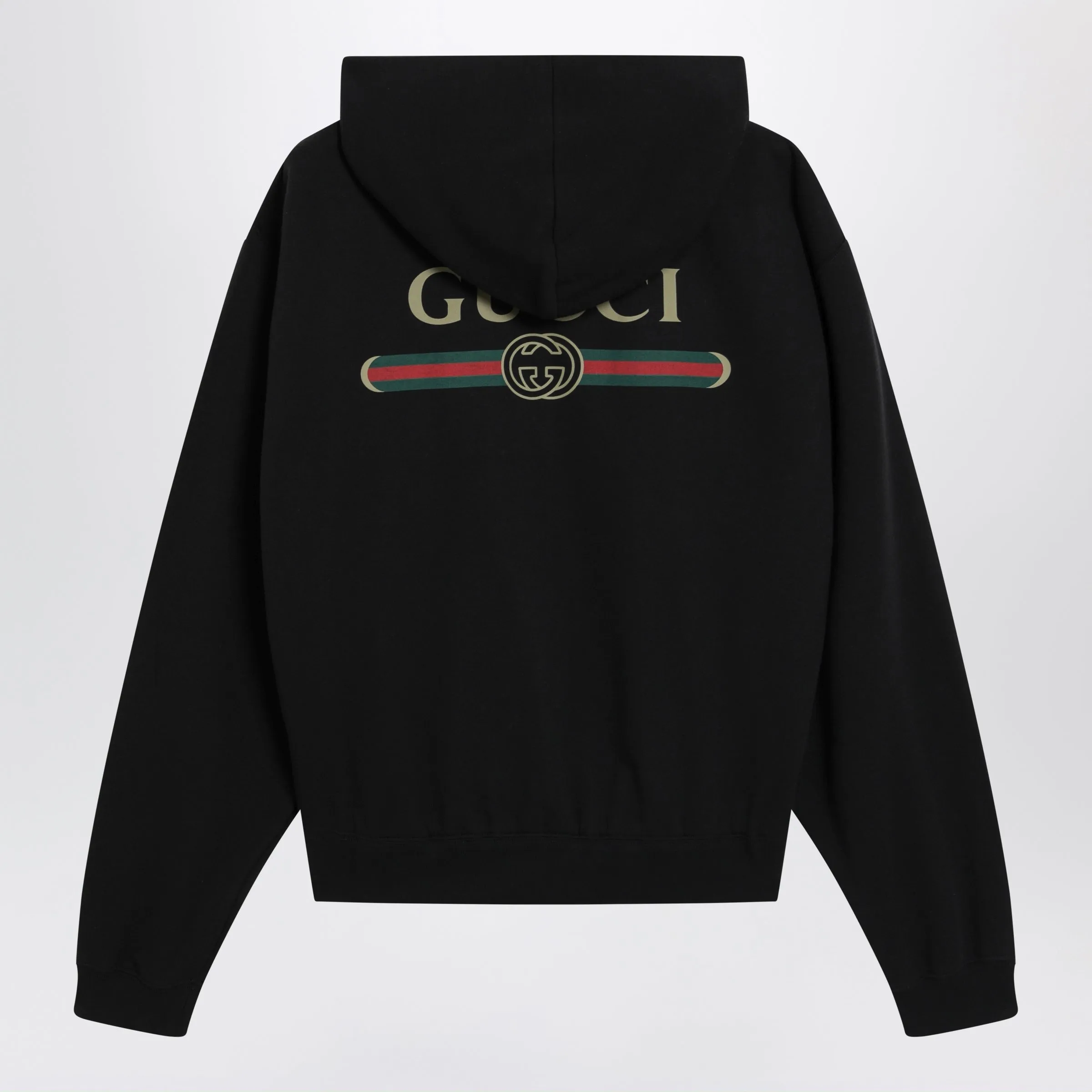 Black Zip Hoodie In Cashmere Blend With Logo Print sold by Wanan Luxury product image thumbnail 2