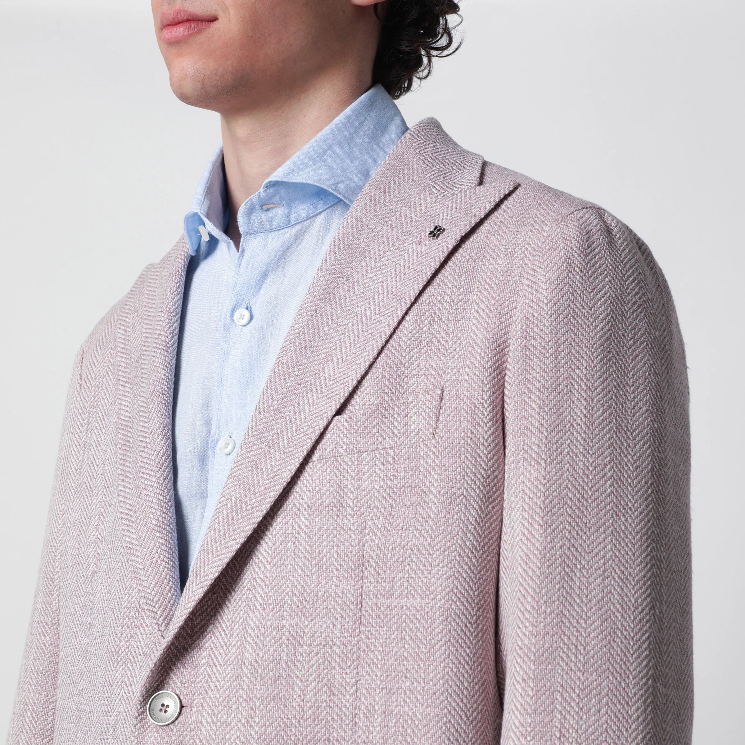 Single-Breasted Herringbone Jacket Lilac sold by Wanan Luxury product image thumbnail 2
