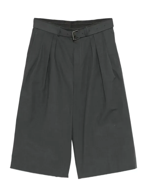 Preaches Belted Cotton Poplin Bermudas made by Dries Van Noten