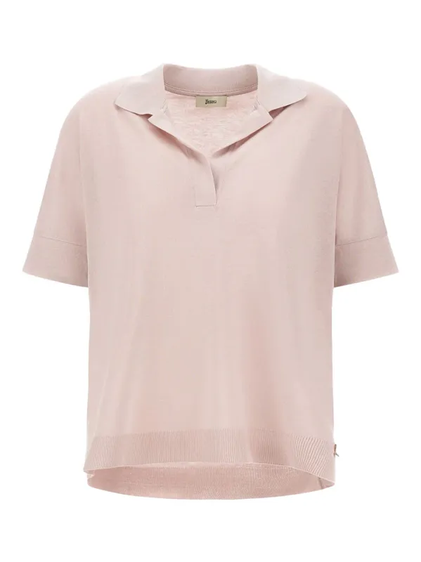 Cotton Blend Jersey Polo made by Herno