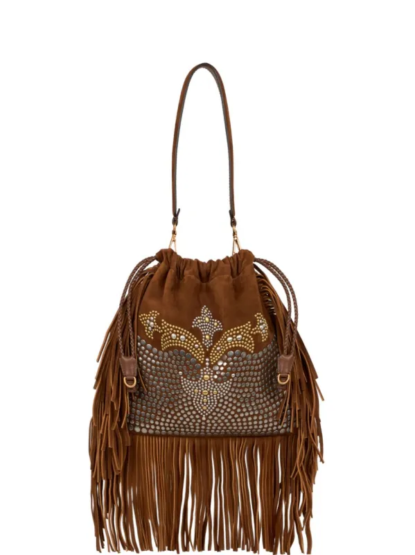 Fringed Leather Shoulder Bag sold by Wanan Luxury