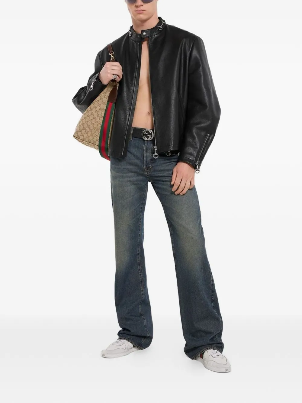 Leather Biker Jacket sold by Wanan Luxury product image thumbnail 2
