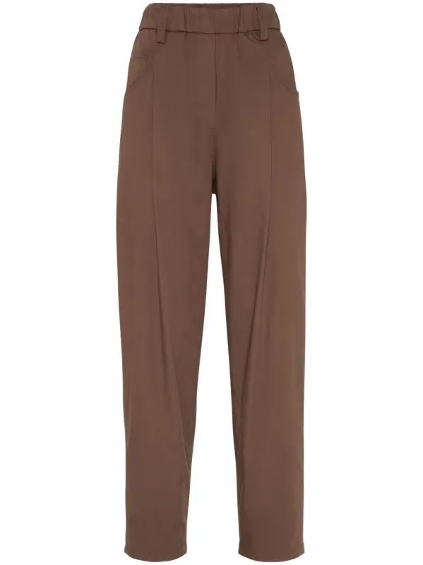 Lightweight Poplin Five-Pocket Track Trousers With Monili sold by Wanan Luxury