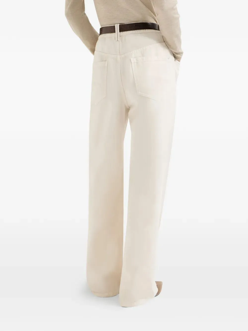 Garment-Dyed Cotton And Linen Contemporary Trousers In With Monili sold by Wanan Luxury product image thumbnail 4