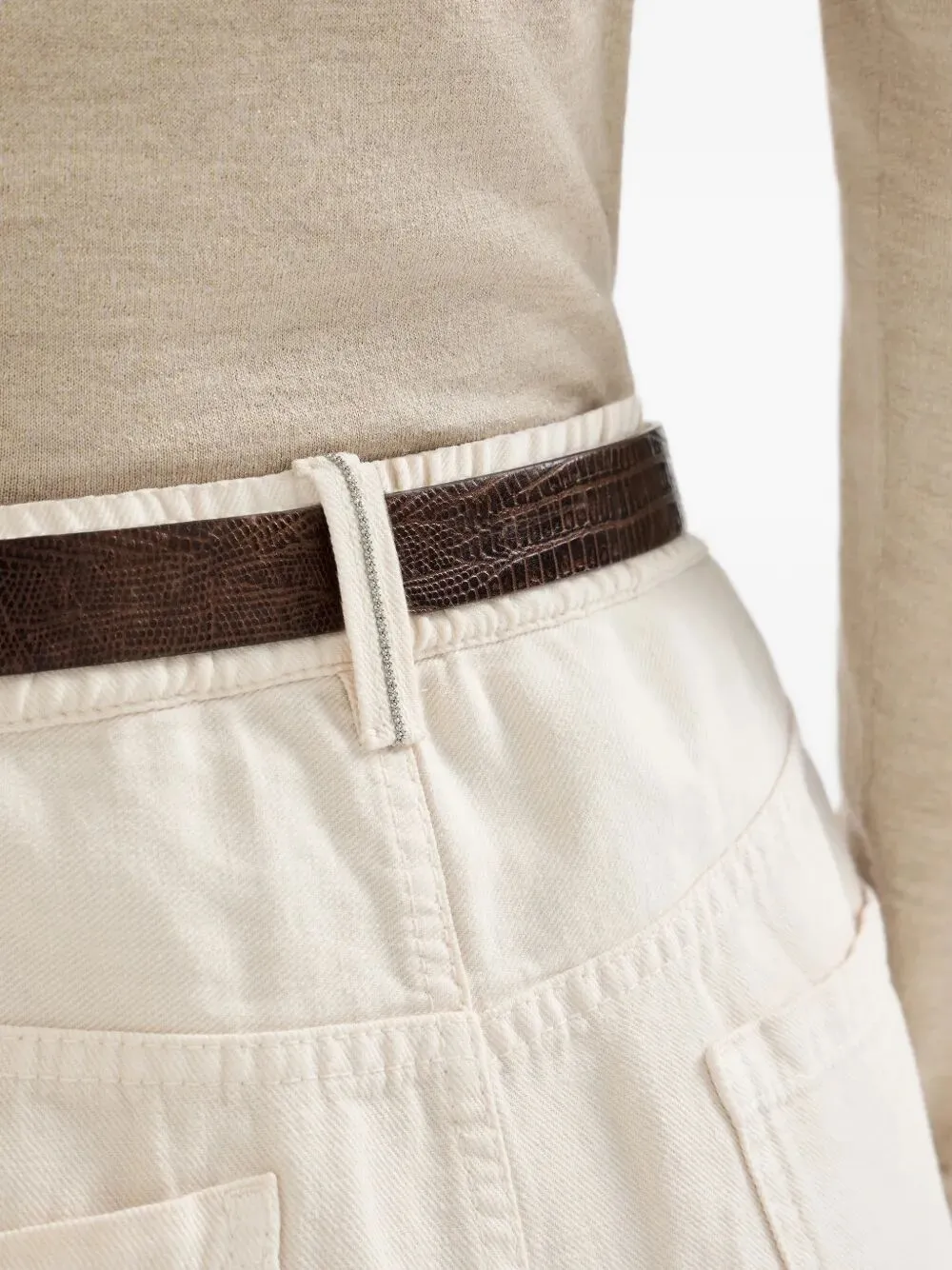 Garment-Dyed Cotton And Linen Contemporary Trousers In With Monili sold by Wanan Luxury product image thumbnail 5