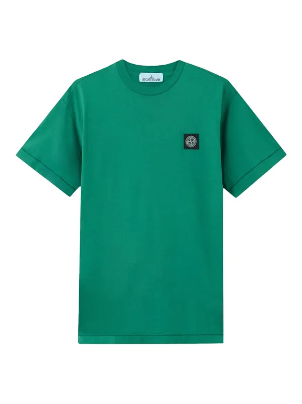 Slim Fit Cotton Jersey T-Shirt With Compass Patch made by Stone Island