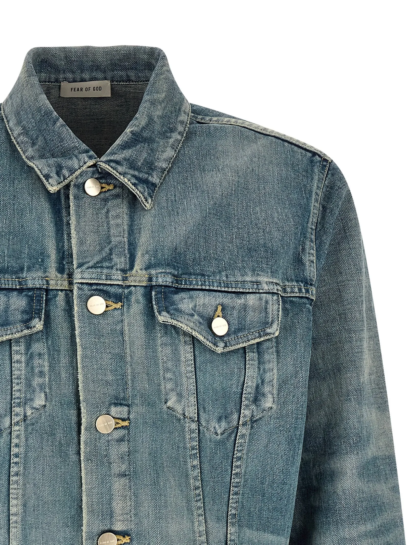 Classic Trucker Puffer Jackets Light Blue sold by Wanan Luxury product image thumbnail 3