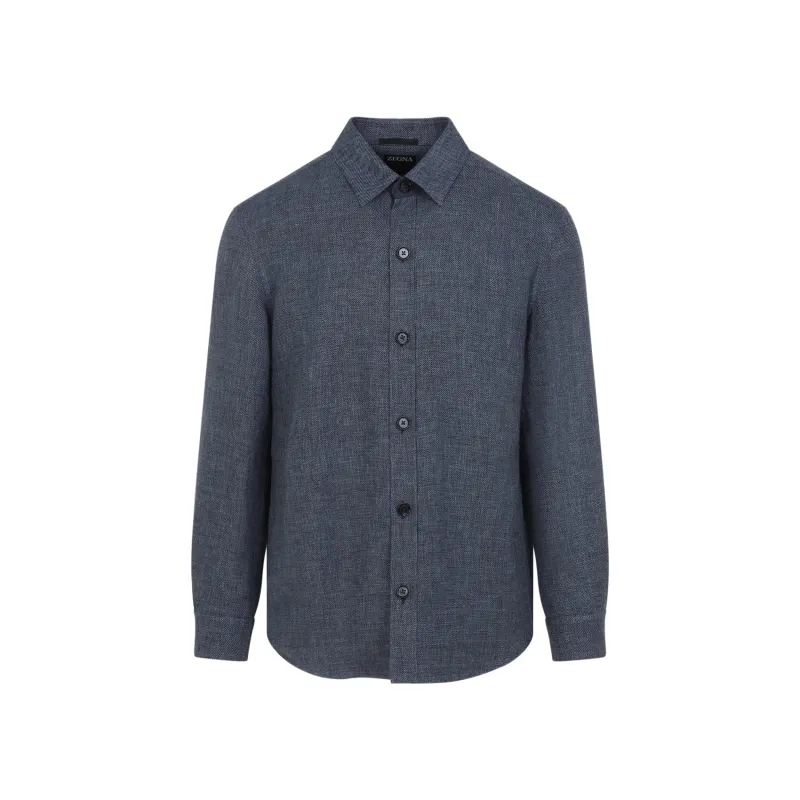 Shirts Blue made by Ermenegildo Zegna