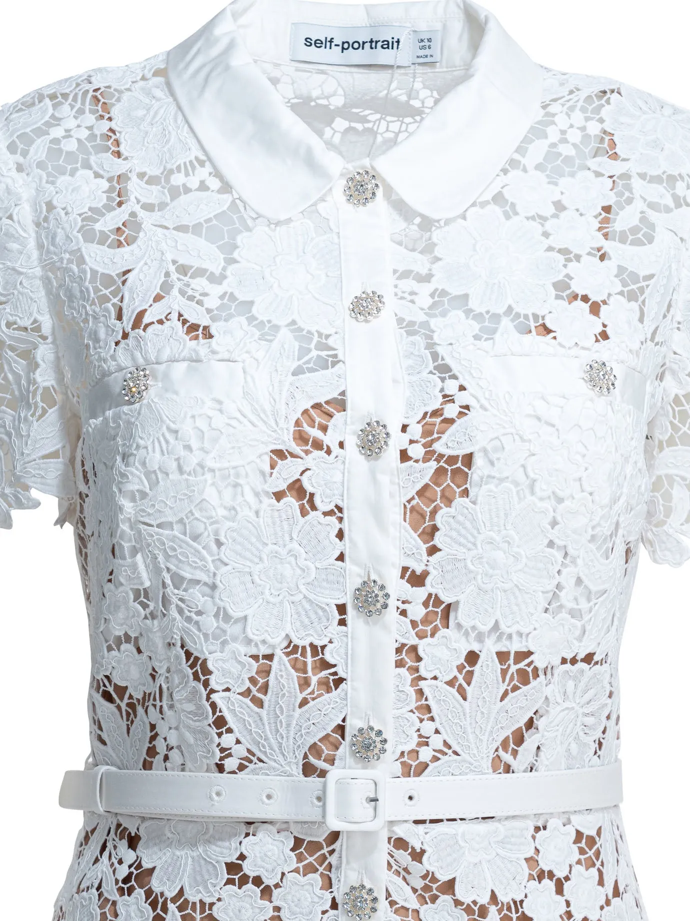 Embroidered Midi Dress Dresses White sold by Wanan Luxury product image thumbnail 3