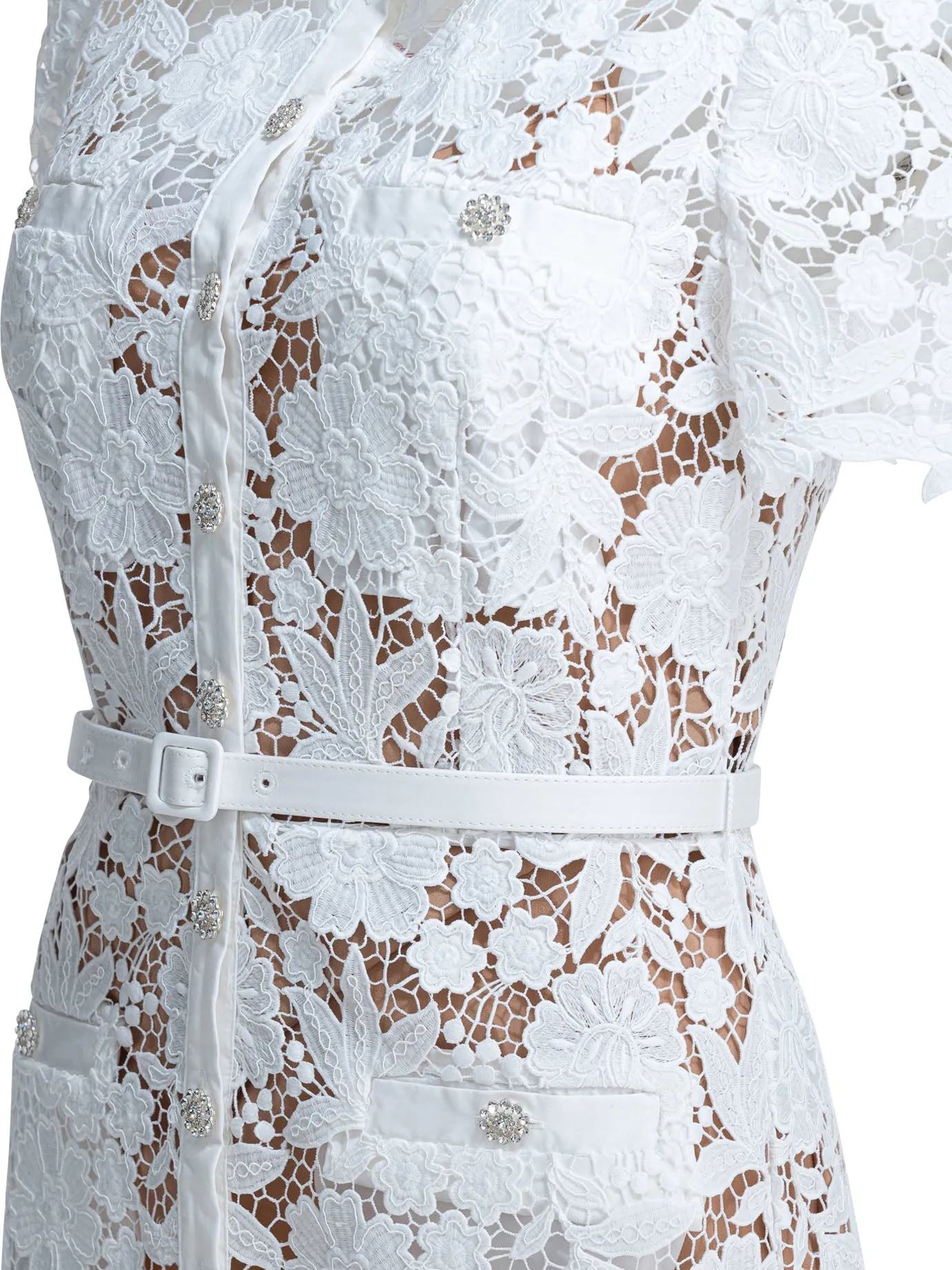 Embroidered Midi Dress Dresses White sold by Wanan Luxury product image thumbnail 4