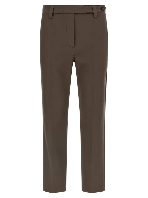 Cotton Trousers Pants Brown sold by Wanan Luxury
