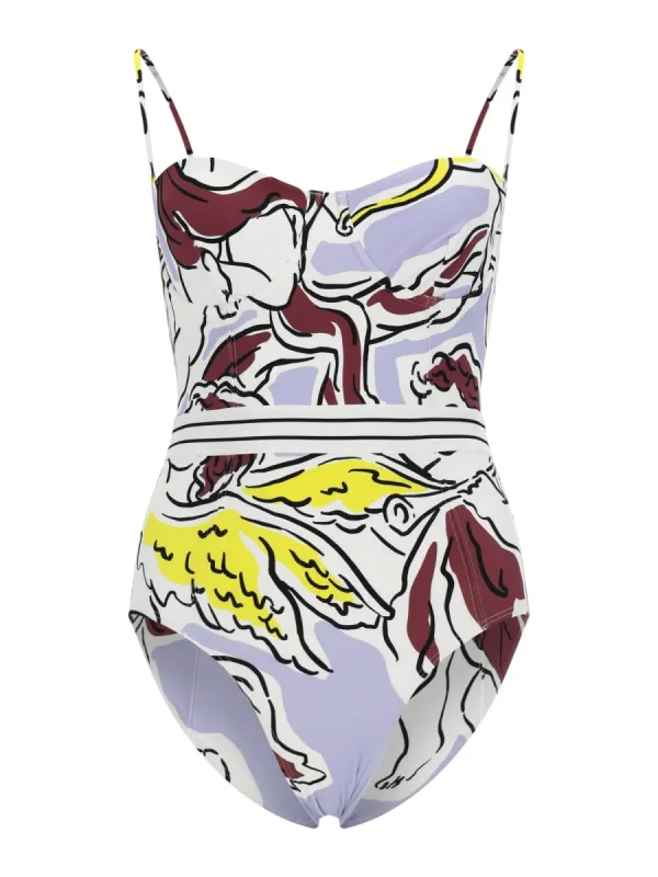 Balconette One Piece Swimsuit made by Tory Burch