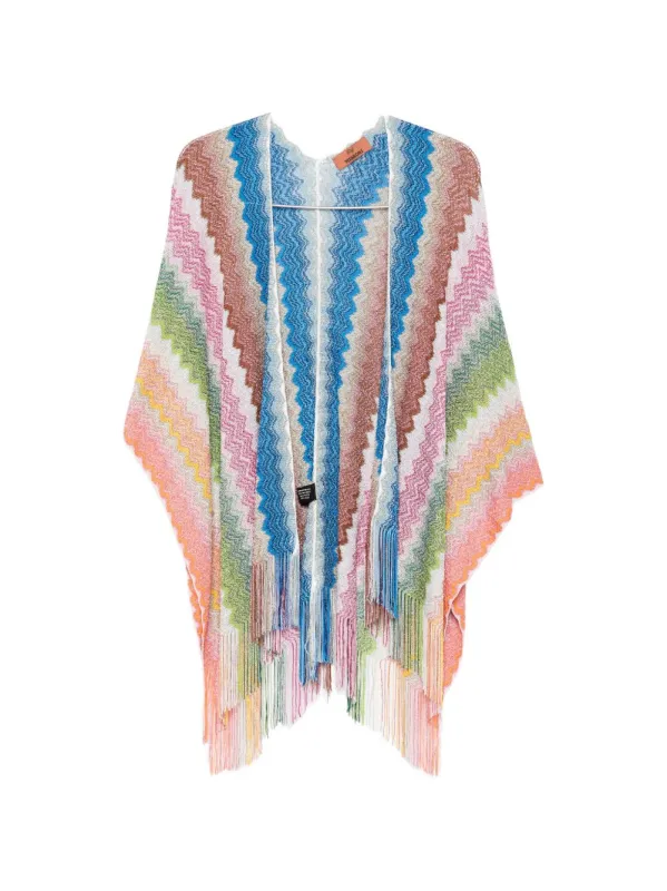 Zig Zag Print Poncho made by Missoni