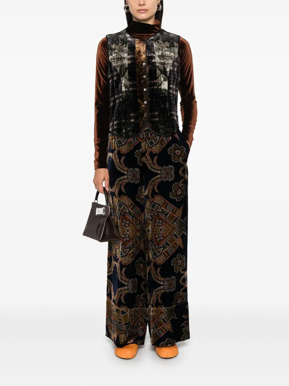 Silk Printed Trousers sold by Wanan Luxury product image thumbnail 3