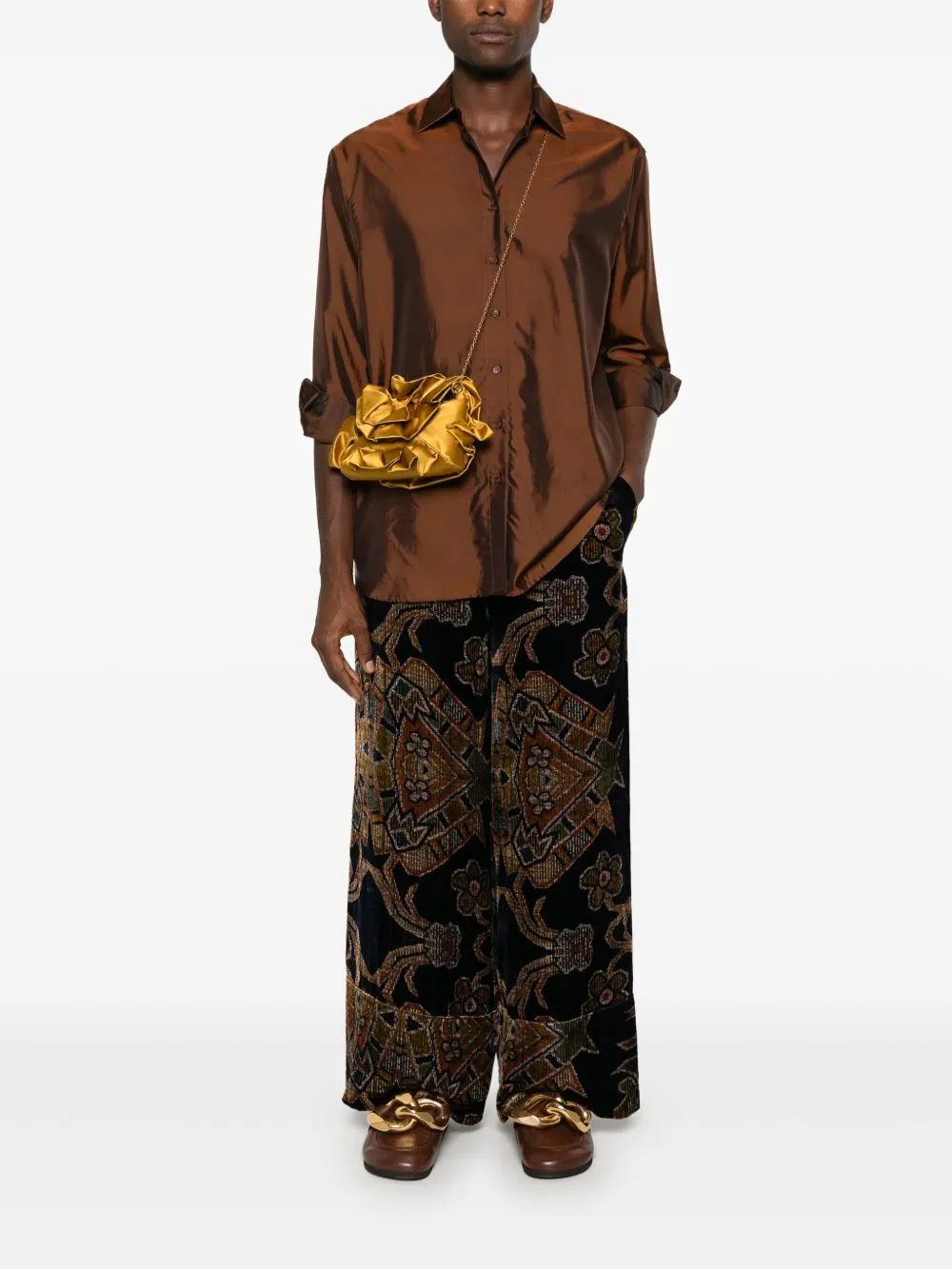 Silk Printed Trousers sold by Wanan Luxury product image thumbnail 5