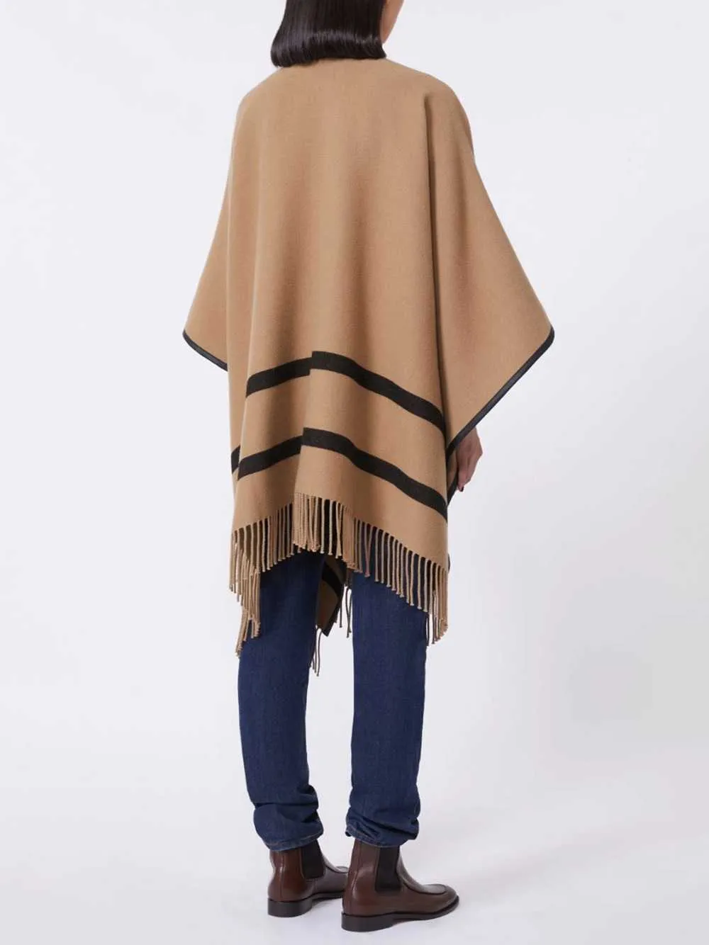 Poncho In Lana Jacquard - Cammello sold by Wanan Luxury product image thumbnail 4