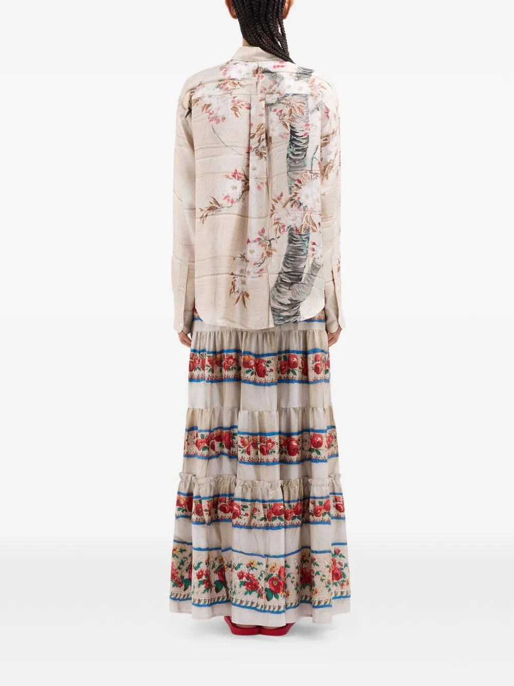 Printed Silk Shirt sold by Wanan Luxury product image thumbnail 4