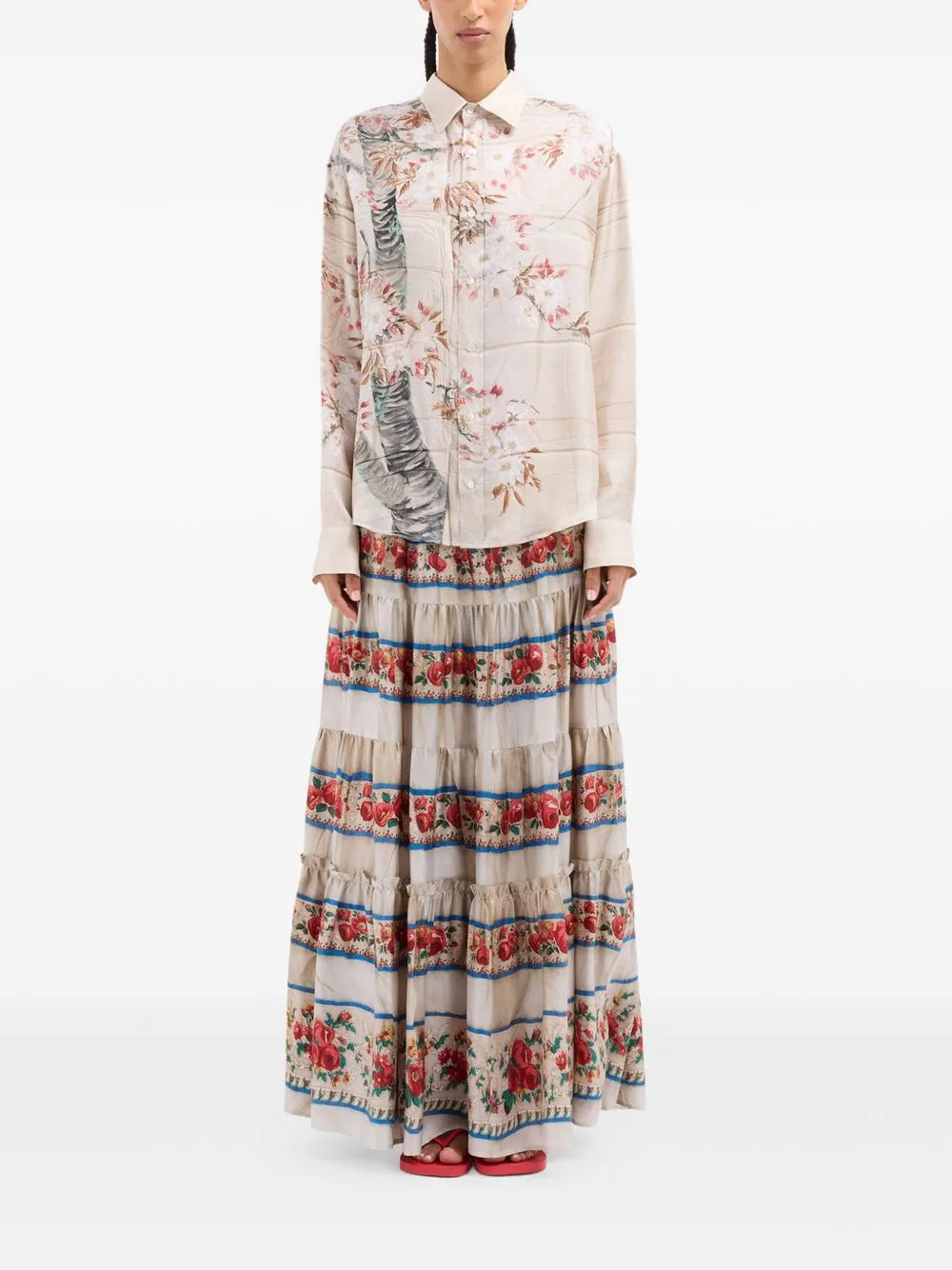 Printed Silk Shirt sold by Wanan Luxury product image thumbnail 2