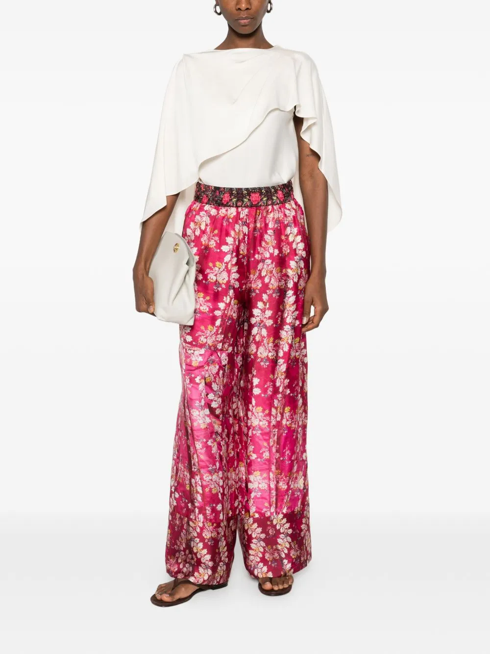 Printed Silk Trousers sold by Wanan Luxury product image thumbnail 3