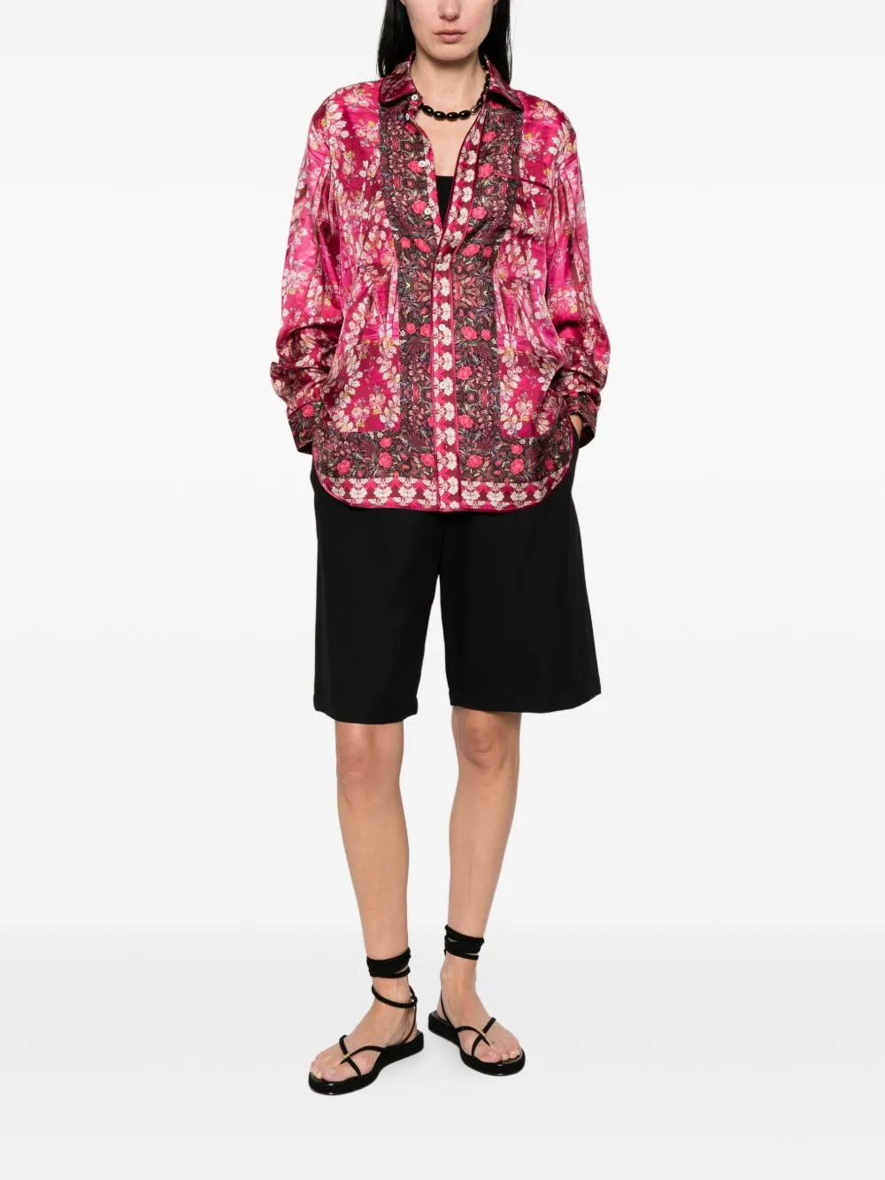 Printed Silk Trousers sold by Wanan Luxury product image thumbnail 4