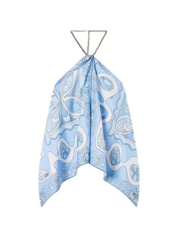 Printed Silk Top sold by Wanan Luxury