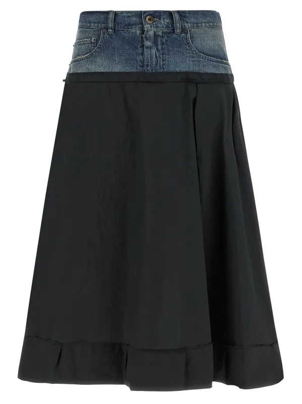 Denim Insert Skirt Skirts Multicolor made by Maison Margiela