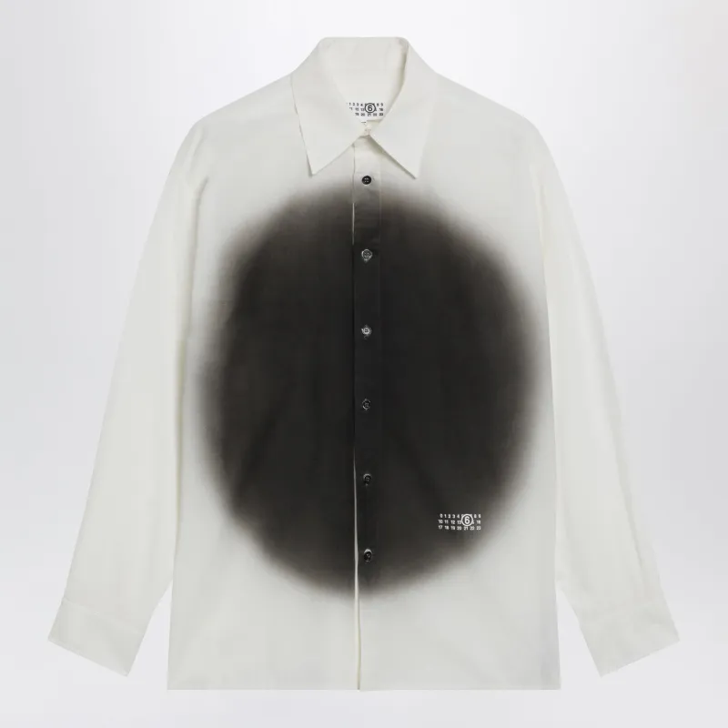 White Shirt With Spray Print made by Maison Margiela